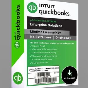 Intuit QuickBooks Enterprise Software 2024 For Pc Windows Desktop